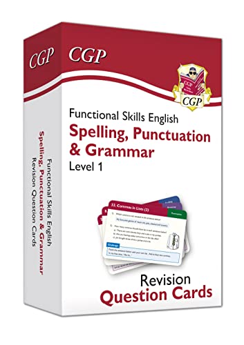 Functional Skills English Revision Question Cards: Spelling, Punctuation & Grammar - Level 1 (CGP Functional Skills)